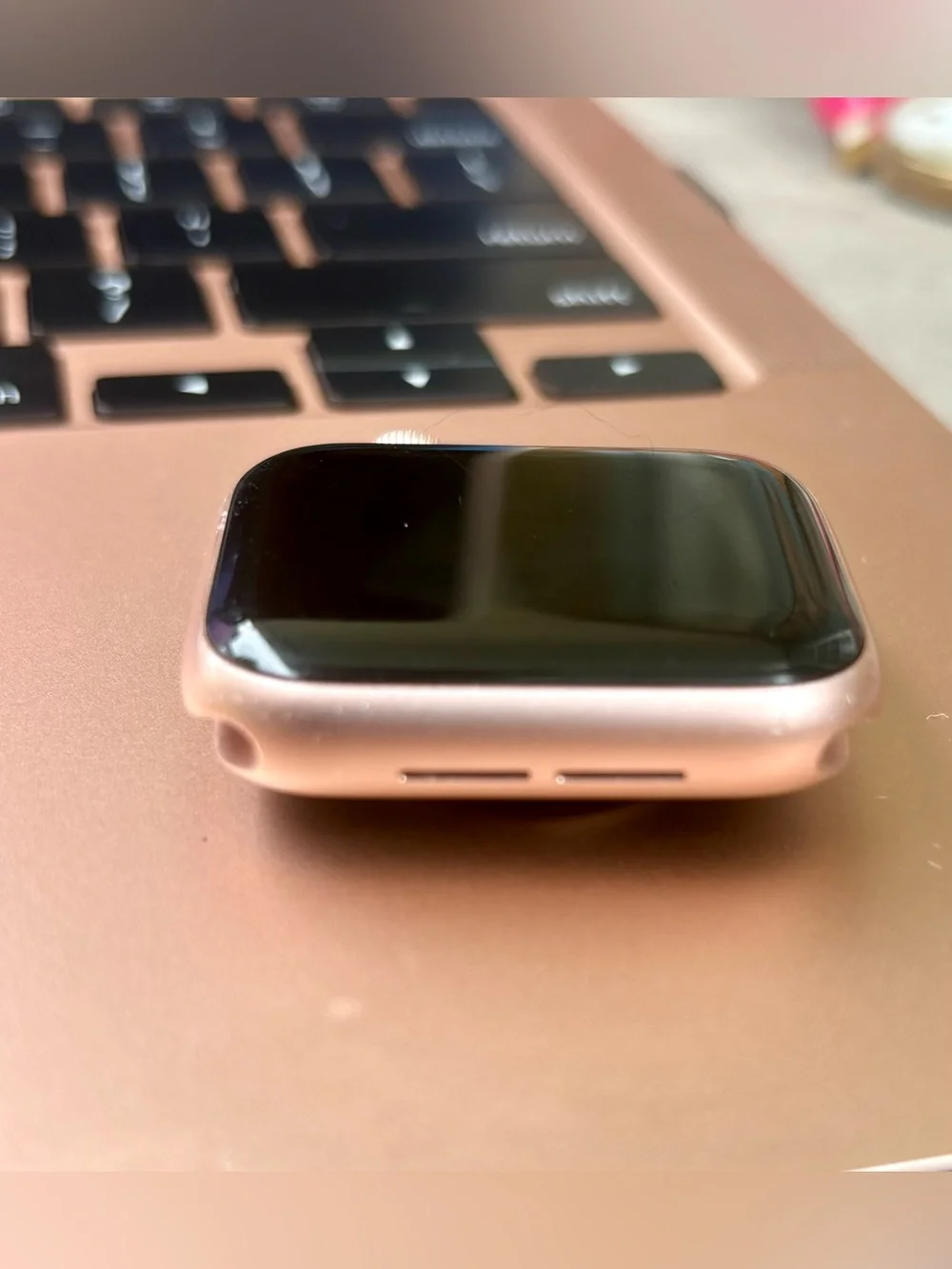 Apple Watch Series 5 Rose Gold comes w/ charger  - Compatible Fitness Wearable